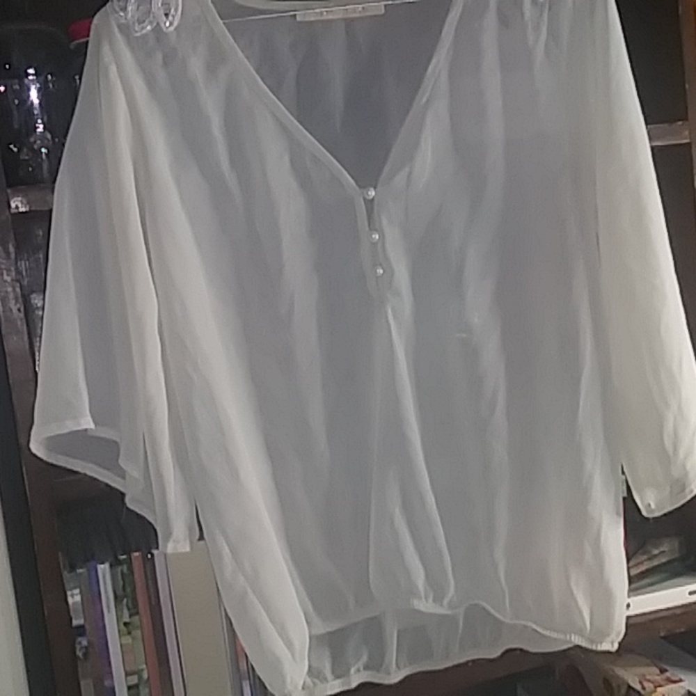 Small see through button up blouse